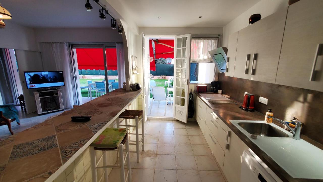 Superbe Rez De Jardin Dans Residence Au Calme Nizza Exterior foto